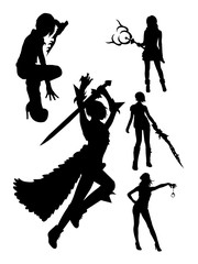 Obraz premium Costume silhouette. Good use for symbol, logo, web icon, mascot, sign, or any design you want. 