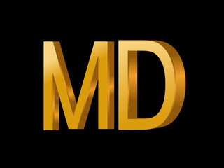 MD Initial Logo for your startup venture