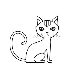 Cat cartoon icon. Pet animal domestic and care theme. Isolated design. Vector illustration