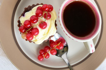 homemade cake with berries