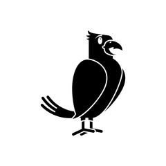 Bird cartoon icon. Pet animal domestic and care theme. Isolated design. Vector illustration