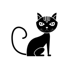 Cat cartoon icon. Pet animal domestic and care theme. Isolated design. Vector illustration