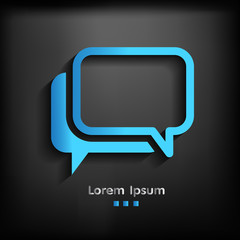 Naklejka premium Chat symbol with long Shadow, Vector