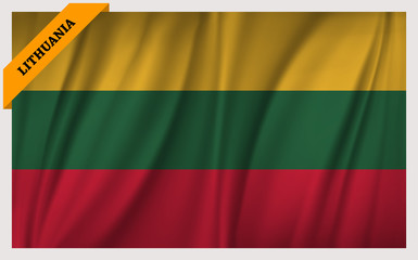 National flag of Lithuania - waving edition