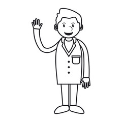 Doctor cartoon icon. Medical and health care theme. Isolated design. Vector illustration