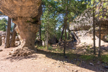view of geological rocks in a mountain park