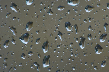 Raindrops on a window glass