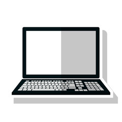Laptop icon. Device gadget and technology theme. Isolated design. Vector illustration