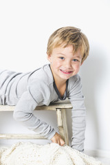 beautiful fashionable young boy
