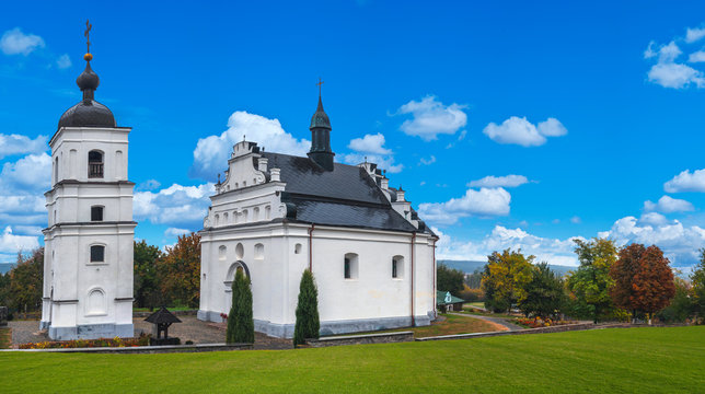 Autumn landscape with church