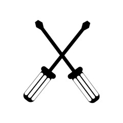 Screwdriver icon. Tool instrument and repair theme. Isolated design. Vector illustration