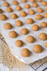 Homemade pepernoten or kruidnoten for Dutch holiday Sinterklaas