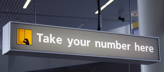 Take your number here