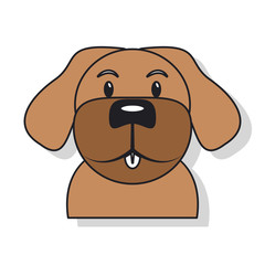 Dog cartoon icon. Pet animal domestic and care theme. Isolated design. Vector illustration