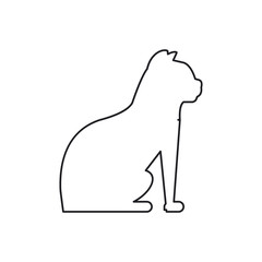 Cat silhouette icon. Pet animal domestic and care theme. Isolated design. Vector illustration