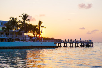 Naklejka premium Beautiful sunrise on Key West, Florida, USA