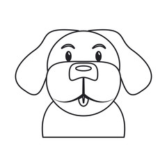 Dog cartoon icon. Pet animal domestic and care theme. Isolated design. Vector illustration