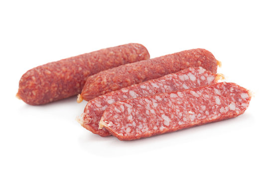 Small salami sausage slice