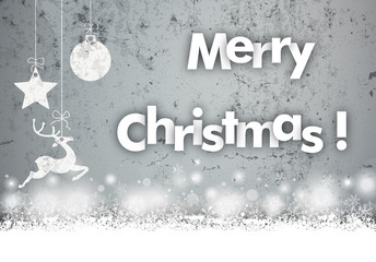 Concrete Caribou Bauble Snowfall Merry Christmas