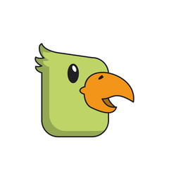 Bird icon. Pet animal domestic and care theme. Isolated design. Vector illustration