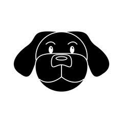Dog cartoon icon. Pet animal domestic and care theme. Isolated design. Vector illustration