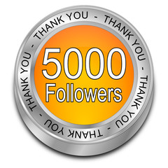 5000 Followers Thank you - 3D illustration