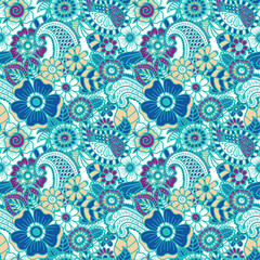 Paisley seamless colorful pattern