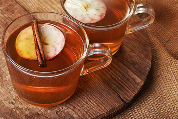 apple cider in glass