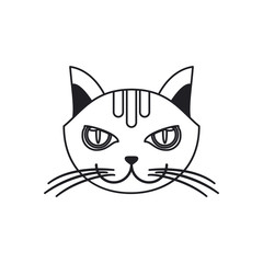 Cat cartoon icon. Pet animal domestic and care theme. Isolated design. Vector illustration