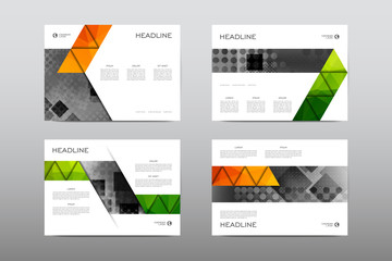 Brochure layout template flyer design vector, Magazine booklet cover abstract background