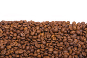 coffee beans, isolated white background