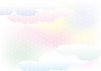 春霞　葉池素材　和柄