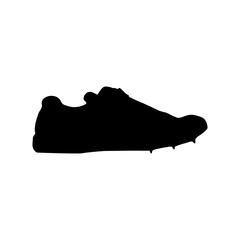 Speeding running sport shoe silhouette