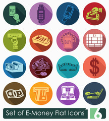 Set of e-money icons