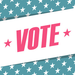 US Vote banner. Election poster. Vector illustration.