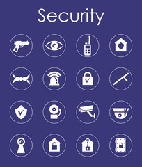 Set of security simple icons