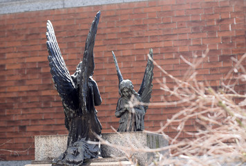 Gothic sculptures of angels