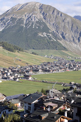 Fototapeta na wymiar view of the valley, Livigno, Italy