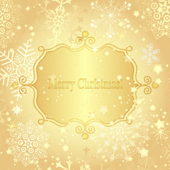 Christmas golden greeting card