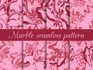Marble seamless pattern. Hand drawn watercolor marbling. Ink marbling texture. Vector illustration.