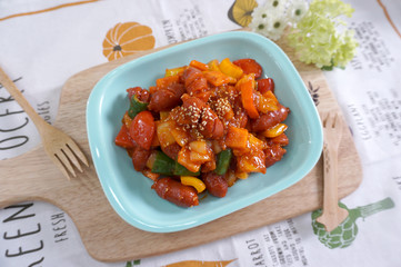 소세지야채볶음