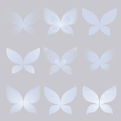 butterfly wings set, vector