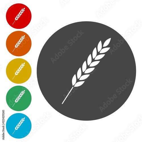 "Wheat icon set " Stock image and royalty-free vector files on Fotolia