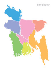 Map of Bangladesh.