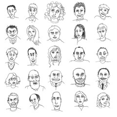 Different faces different expressions