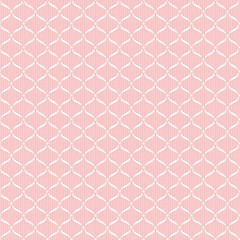 Seamless pattern with white lace on pink background.