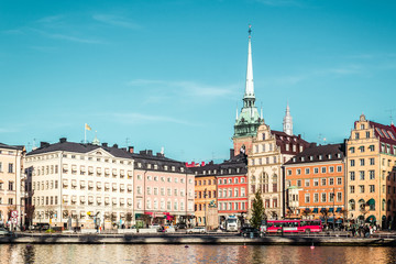 Fototapeta na wymiar Buildings and Streets of Stockholm, Sweden