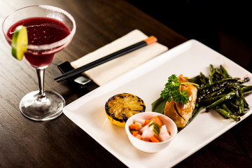 Ready to eat grilled salmon