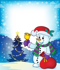 Christmas snowman topic image 4