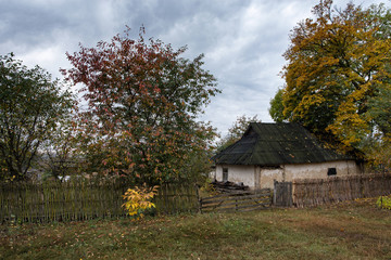 Abandoned old house in ukrainian village